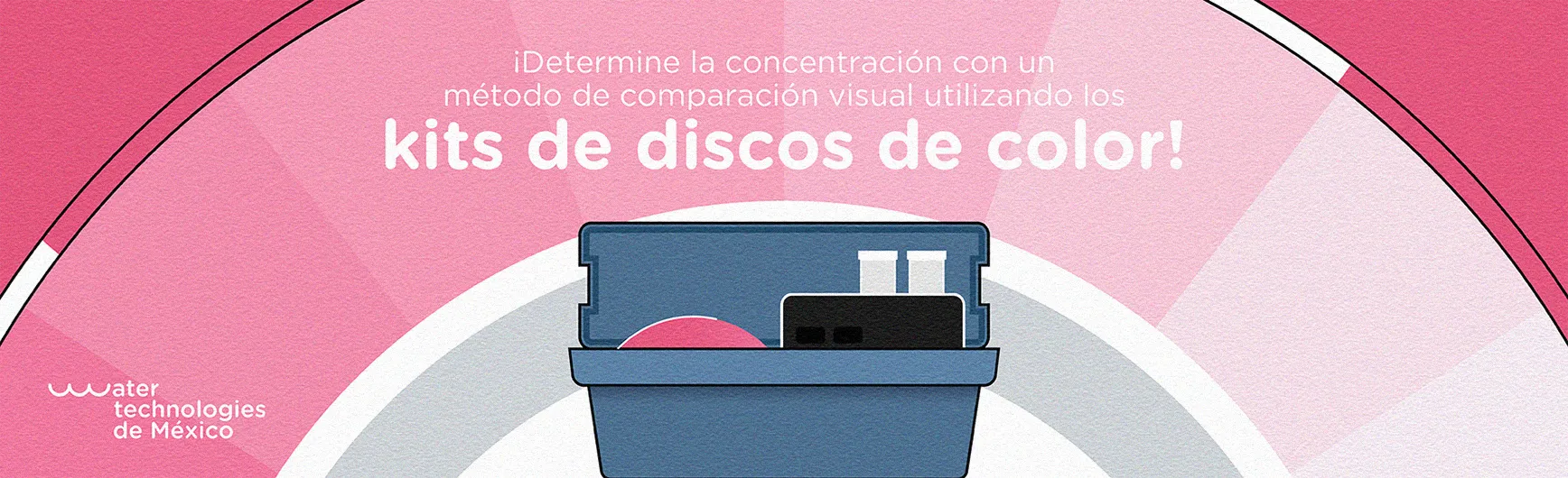 ¡Determine la concentración con un método de comparación visual utilizando los kits de discos de color!