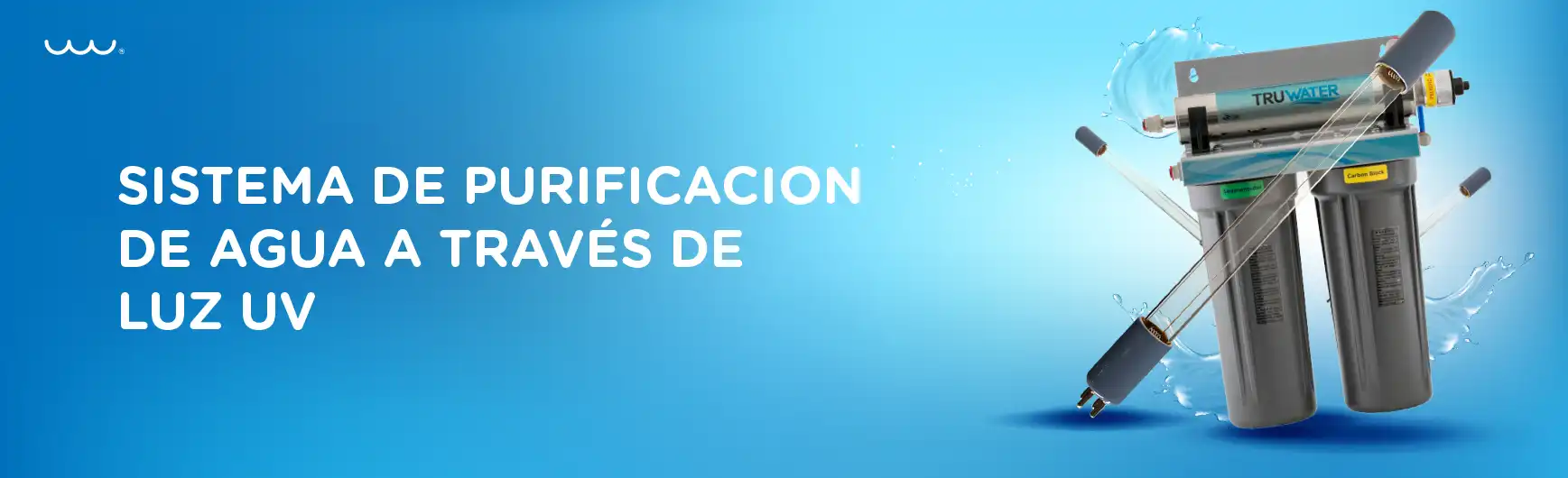 Purificación del agua residual con luz ultravioleta