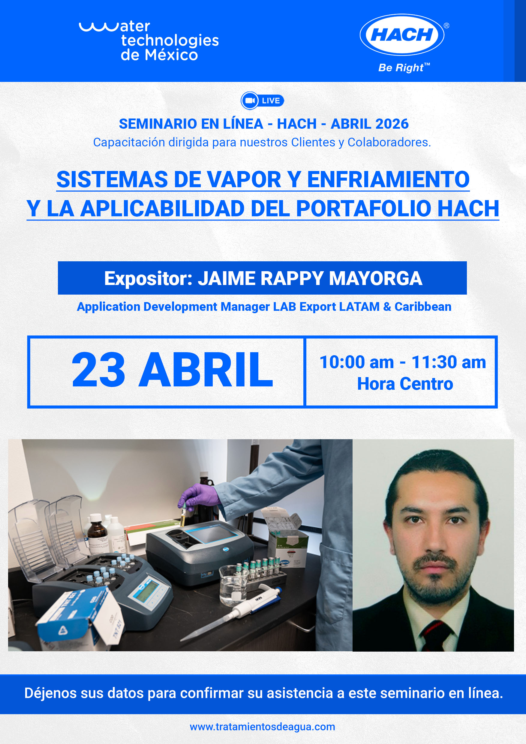 Sistemas de vapor y enfriamiento y la aplicabilidad del portafolio Hach.