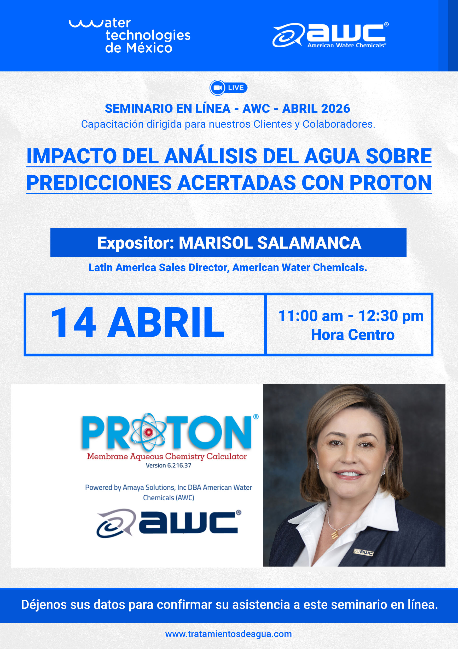 Impacto del análisis del agua sobre predicciones acertadas con Protón