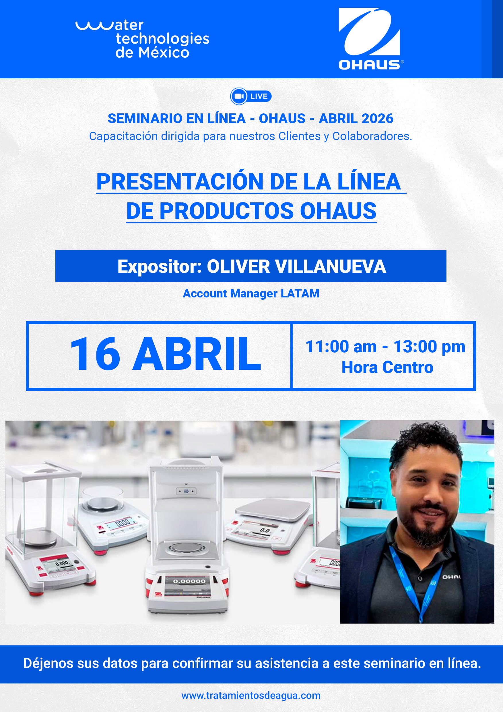 Presentación de la línea de productos Ohaus.