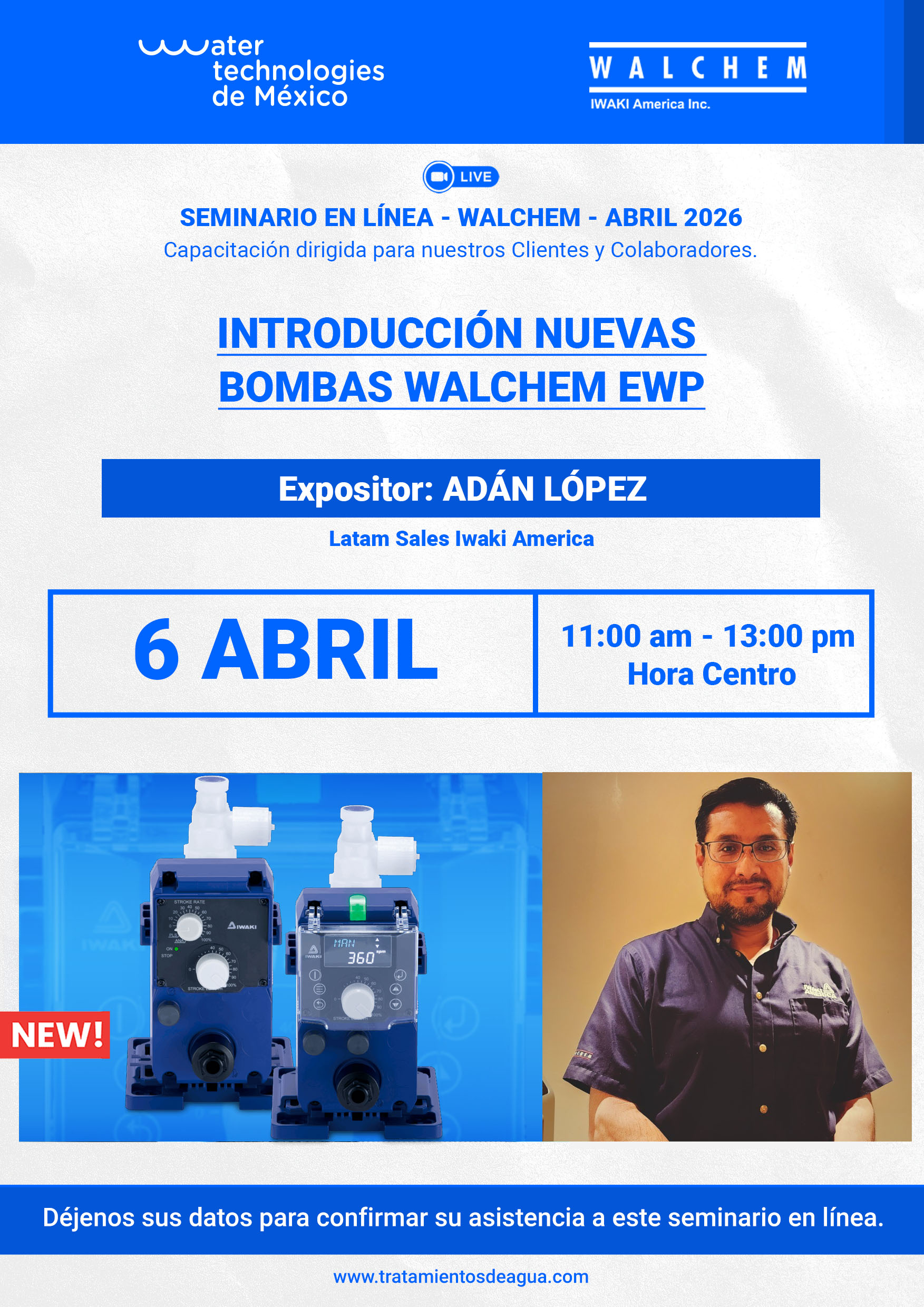 Introducción nuevas bombas WALCHEM EWP
