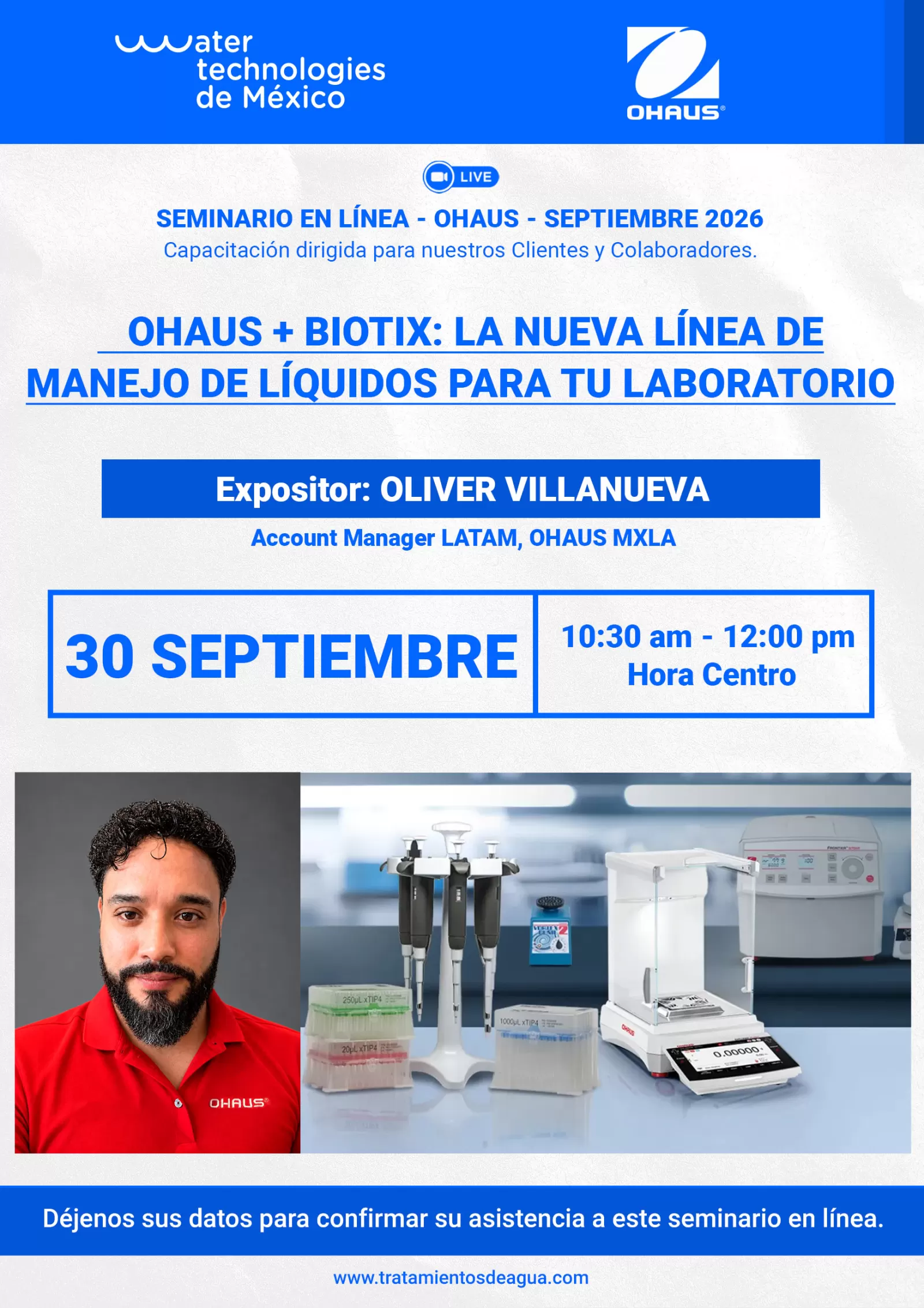 OHAUS + Biotix: la nueva línea de manejo de líquidos para tu laboratorio